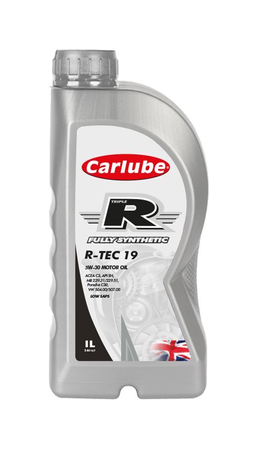 Carlube Engine Oil Triple R 5W30 VW Low Saps Fully Synthetic RTEC 19 1L Litre
