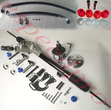 Mustang Ii 2 Power Rack Pinion Steering Pump Hose Kit Tie Rods Bracket U-joint