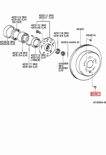 Genuine RAV4 ZSA44 ZSA42 Regius KCH40 Rear Hand Brake Shoe Adjuster Plug x2 - Picture 10 of 20