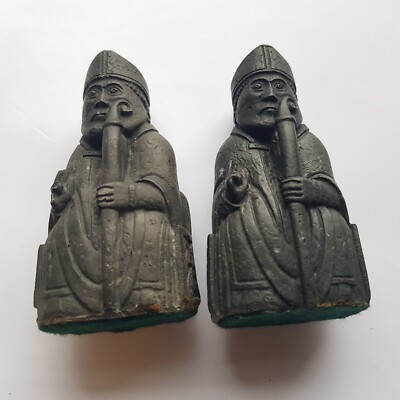 Isle Of Lewis Schachfiguren Bishops 8cm Ersatz schwarz Schottland Keramik Resin