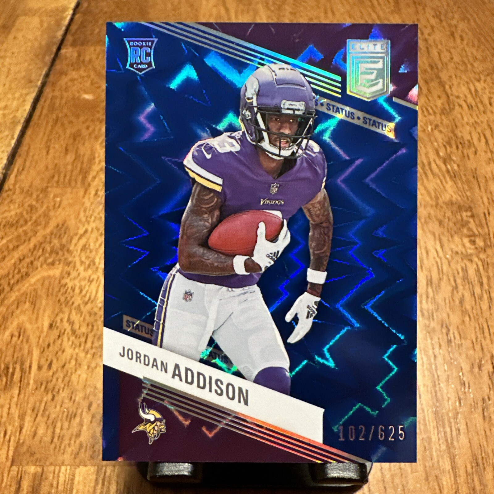 2023 Panini Donruss Elite Football Jordan Addison Status RC 157/625 Blue