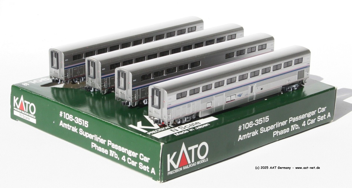 Kato N 1063515 - Superliner I Set A - Amtrak, 4-teilig - NEW