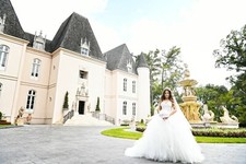 Marchesa Mimosa Wedding Dress Preowned Worn Once,  Tulle Cathedral Length