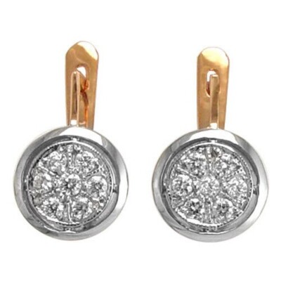 1Ct Round VVS1/D Moissanite  Hoop European Style Earring 14k Rose Gold Plated