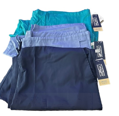 3 Stück Cherokee Workwear Scrub Pants Kordelzug Hose 2XL Unisex Blau Neu