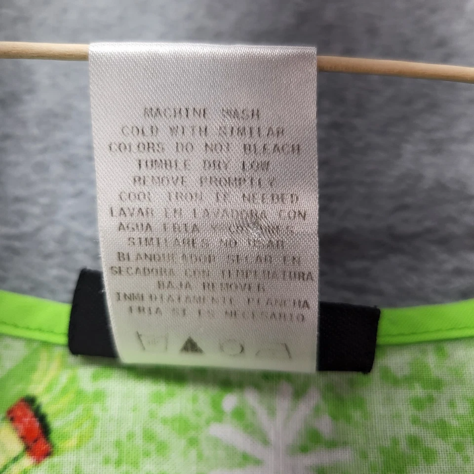 Cherokee Scrub Top Plus Size 2XL V Neck Elastic Waste Green Winter Ski Sled Snow - Image 3 of 4