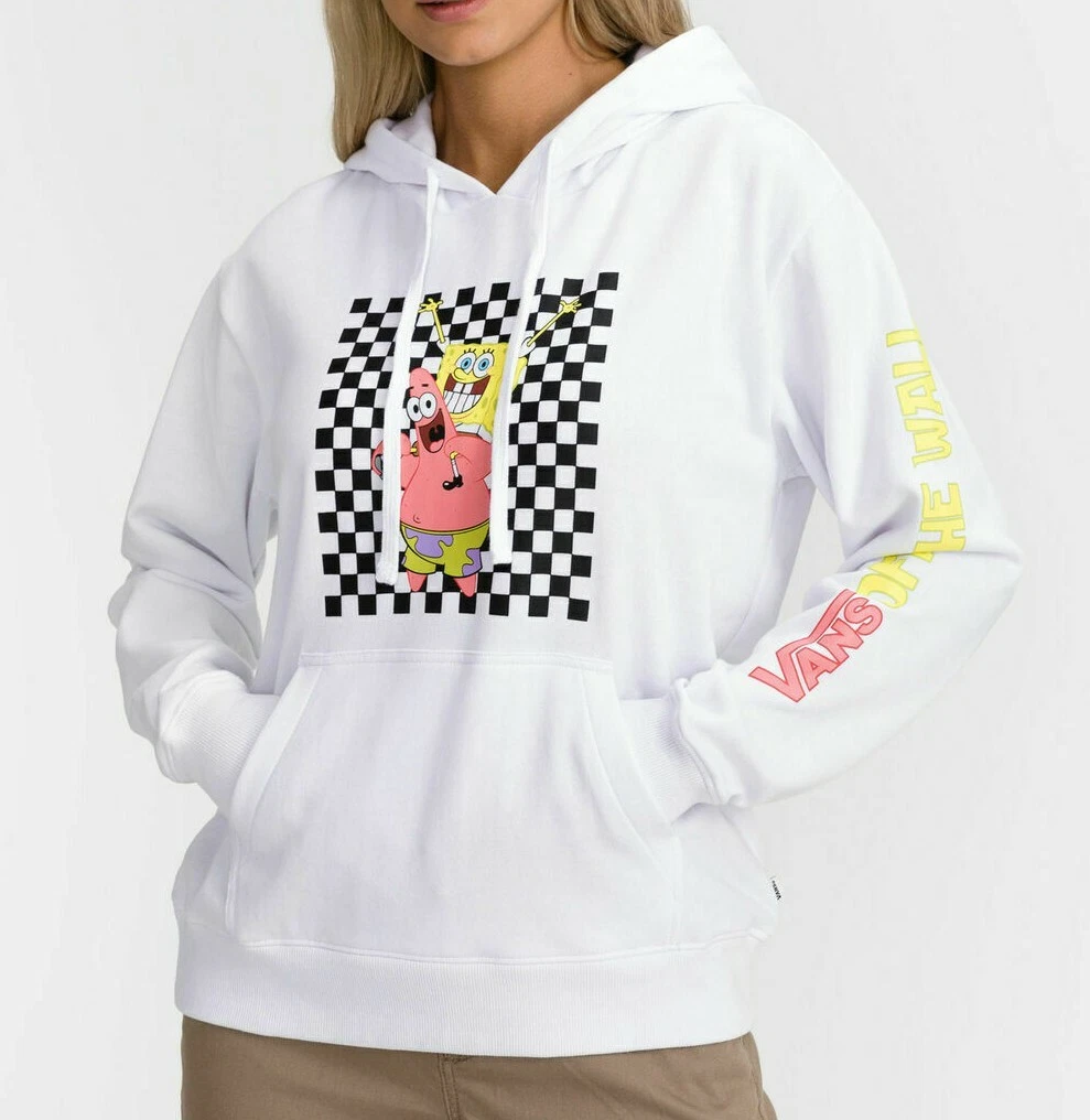 Vans x SpongeBob squarepants Best Buddies BFF Hoodie Women s White Sweatshirt