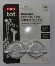 OXO Tot Transitions 2 Packs Sippy Cup Valve Replacement Set BPA/PVC Free 6 mos