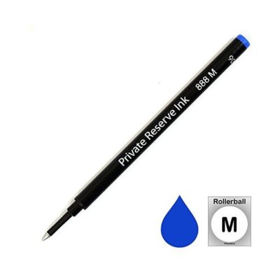 1 X - Private Reserve Ink 888 Rollerball Refill made by Schmidt - Blue, Medium