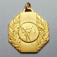 Gymnastics, Rings, Pommel horse, Parallel bars. Contest. French Large Medal.
