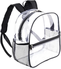 Clear Backpack for Stadium Events 12X6X12 Clear Stadium Backpacks for Women, Sma