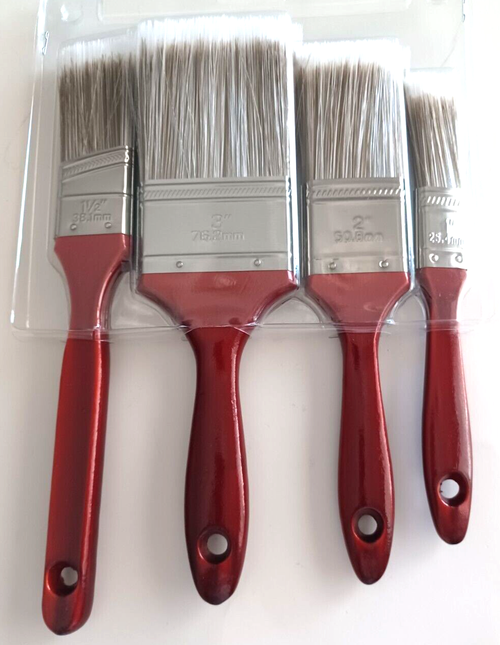 4 PC. PAINT BRUSH SET FOR ALL PAINTS 1,2,3 inch and 1.5 inch ANGLE