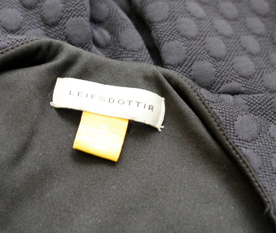 Vestido Leifsdottir Anthropologie Tonnell Negro Lunares Calce y Acampanado Cremallera 0 Foto 4 de 4