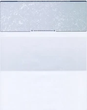 50 Blank Check Stock Paper - Check on Top - Blue/Green Prismatic 