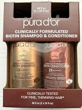 PURA D'OR Clinically Formulated Biotin Shampoo & Condition Set