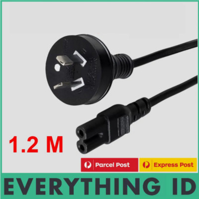 1.2M POWER CORD 2 PIN PRONG PLUG IEC-C7 AC FIGURE 8 MONITOR CABLE LEAD PS2 PSP