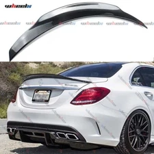For 2015-2021 Mercedes Benz W205 Sedan Carbon Fiber PSM Style Rear Trunk Spoiler