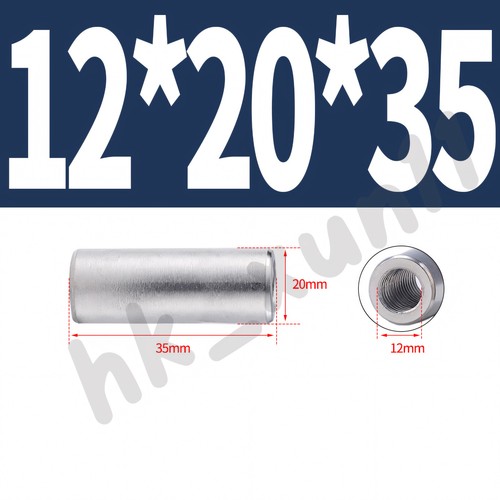 A2 STAINLESS STEEL ALL THREAD SLEEVE ROD BAR STUD ROUND CONNECTOR TUBE LONG NUTS - Picture 162 of 174