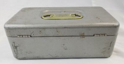 Vintage CCC Top Products Silver Metal Tackle Tool Cash Box