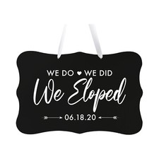 Custom Wall Hanging Wedding Sign For Ceremony And Reception - Who We Did