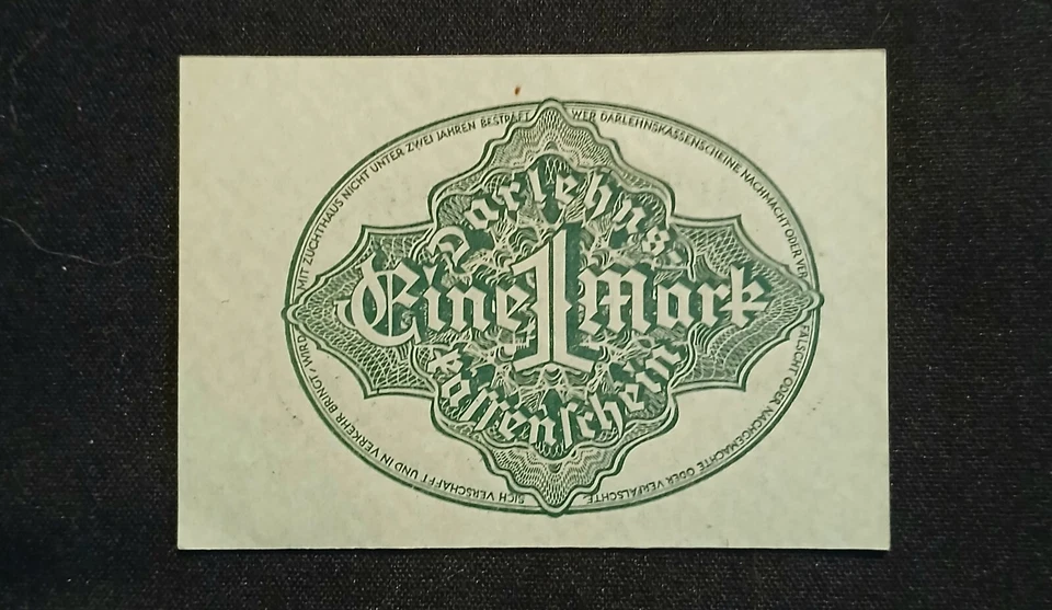 1922 German Reich 1 Mark Und 2 Mark Darlehenskaffenschein Notes - Image 3 of 4