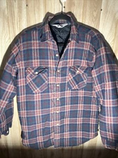 Vintage Woolrich Insulated Button Up Shacket Red Green Plaid Men’s Large
