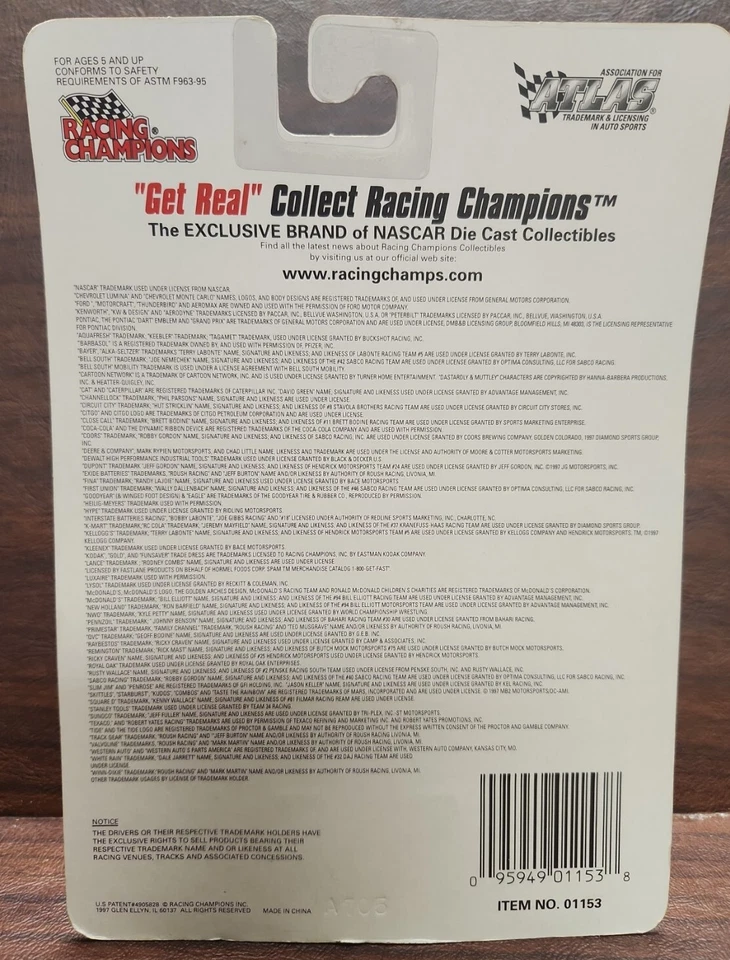 1997 #37 K-Mart RC Cola Energizer Джереми Мэйфилд гонки чемпионов 1:64 T-Bird - Изображение 2 из 4