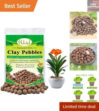 10LB Natural Leca Clay Pebbles 4-16mm for Healthy Indoor Plants & Hydroponics