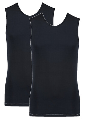 sloggi 2x Basic Soft Vest Größe XL - 7 UVP 35,90  schwarz Herren Unterhemd Shirt