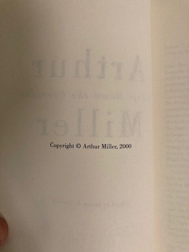 Echoes down the Corridor: Collected Essays by Arthur Miller (2000) Advance Proof - Picture 5 of 5
