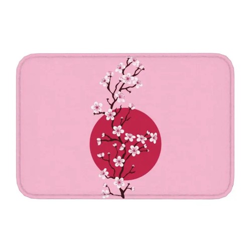 Japanese Sakura Branch Doormat Kitchen Bath Mat Toilet Door Floor Entrance - Picture 15 of 32
