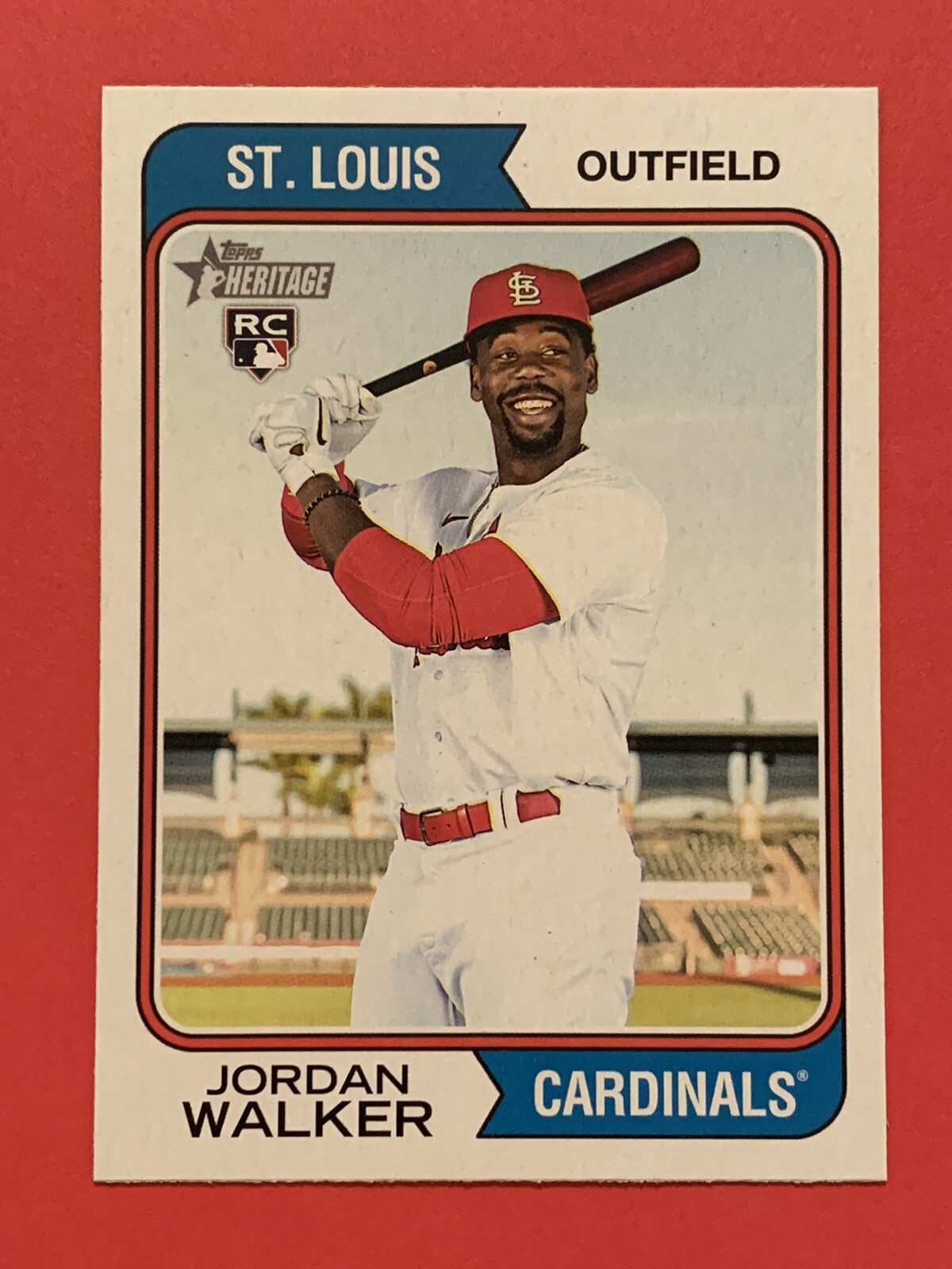JORDAN WALKER (ROOKIE SP VARIATION) 2023 Topps Heritage #35 CARDINALS