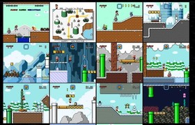 Mario Saves Christmas SNES US Console Version