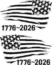 America 250 1776-2026 5" Vinyl Stickers Right Left 2 Pack 20 Different Colors