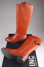 I.N.C. International Concepts Women's Fawne Leather Cognac Riding Boots 6.5 NIB
