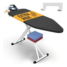 Xabitat Full Size Ironing Board 57" X 18" with Wall Mount Hanger, Full Metal ...
