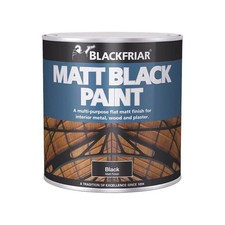 Image of Blackfriar BKFMB125 Matt Black Paint 125ml Professional Interior Gloss Finish