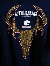 South Alabama Jaguars Football Brand Camo Blue T Shirt Size XXL NWT
