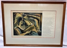 Original 1957 Bernard Brussel Hamlet Wood Engraving Signed To: William Feather