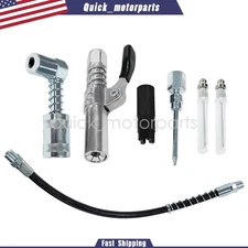 Grease Gun Accessory Kit with Hose 90° Coupler Needles Zerk Fitting Cleaner