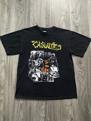 2004 Y2K The Casualties Up The Punx Collage T-Shirt Sz M Band Tee Hardcore Punk