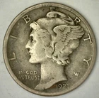 1927 D Mercury Silver Dime Circulated 10c US Type Coin Fine Condition Denver