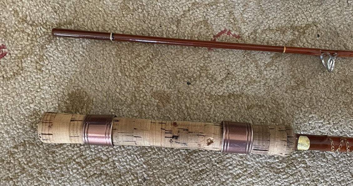 VINTAGE FENWICK FS55 ULTRA LIGHT SPINNING ROD 5 1/2'. Tube & Sock