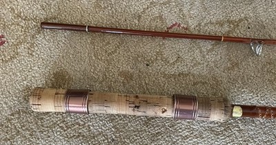 VINTAGE FENWICK FS55 ULTRA LIGHT SPINNING ROD 5 1/2'. Tube & Sock