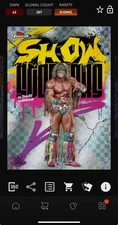 Topps Slam WWE Ultimate Warrior Checkerboard Showstoppers Finest DIGITAL Iconic