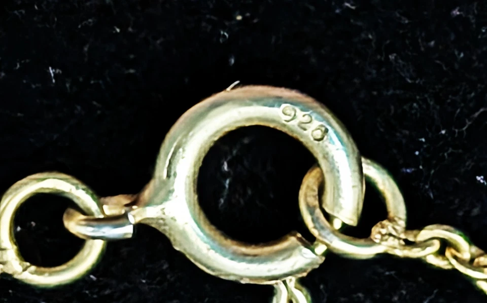 COLLAR COLGANTE DE PLATA DE LEY 925 CON CENTRO DE CALCEDONIA VERDE Y DIAMANTES Foto 4 de 4