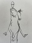 73 - Artwork Original - horse - black ink sketch