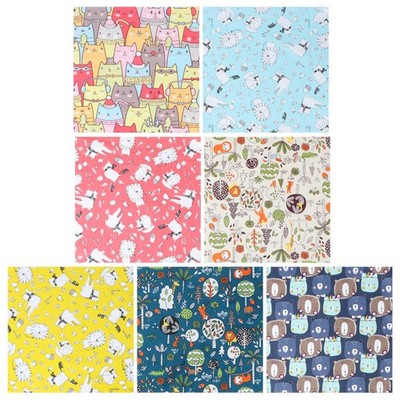 7Pcs Cartoon Printed Fabric Schöne Patchwork Nähen Patchwork Tücher für DIY