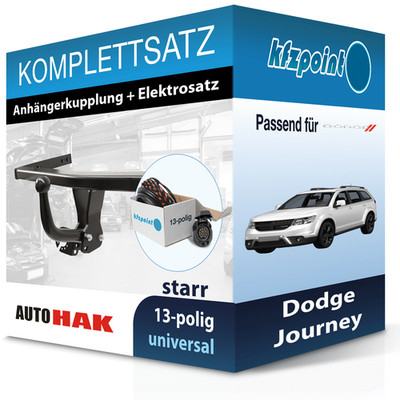 Für Dodge Journey 06.2008-jetzt AUTO HAK Anhängerkupplung starr + 13polig E-Satz