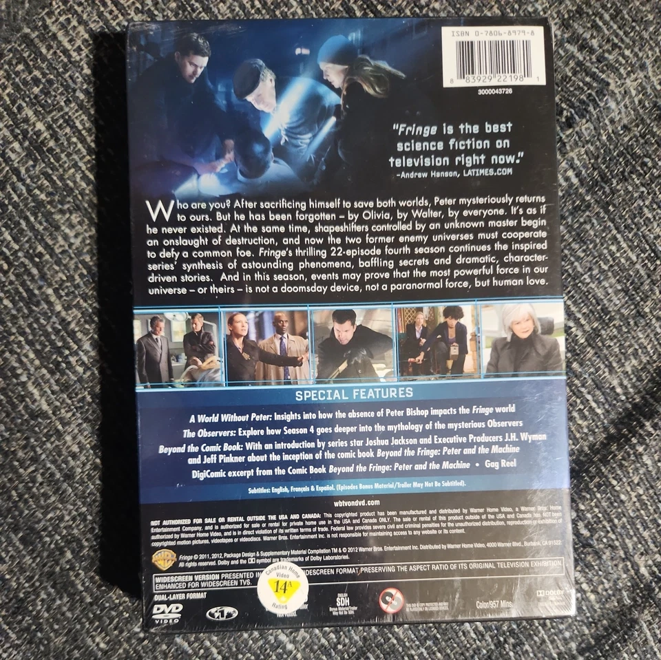 Fringe The Complete Forth Season DVD Set BRAND NEW SEALED  - Image 2 of 4